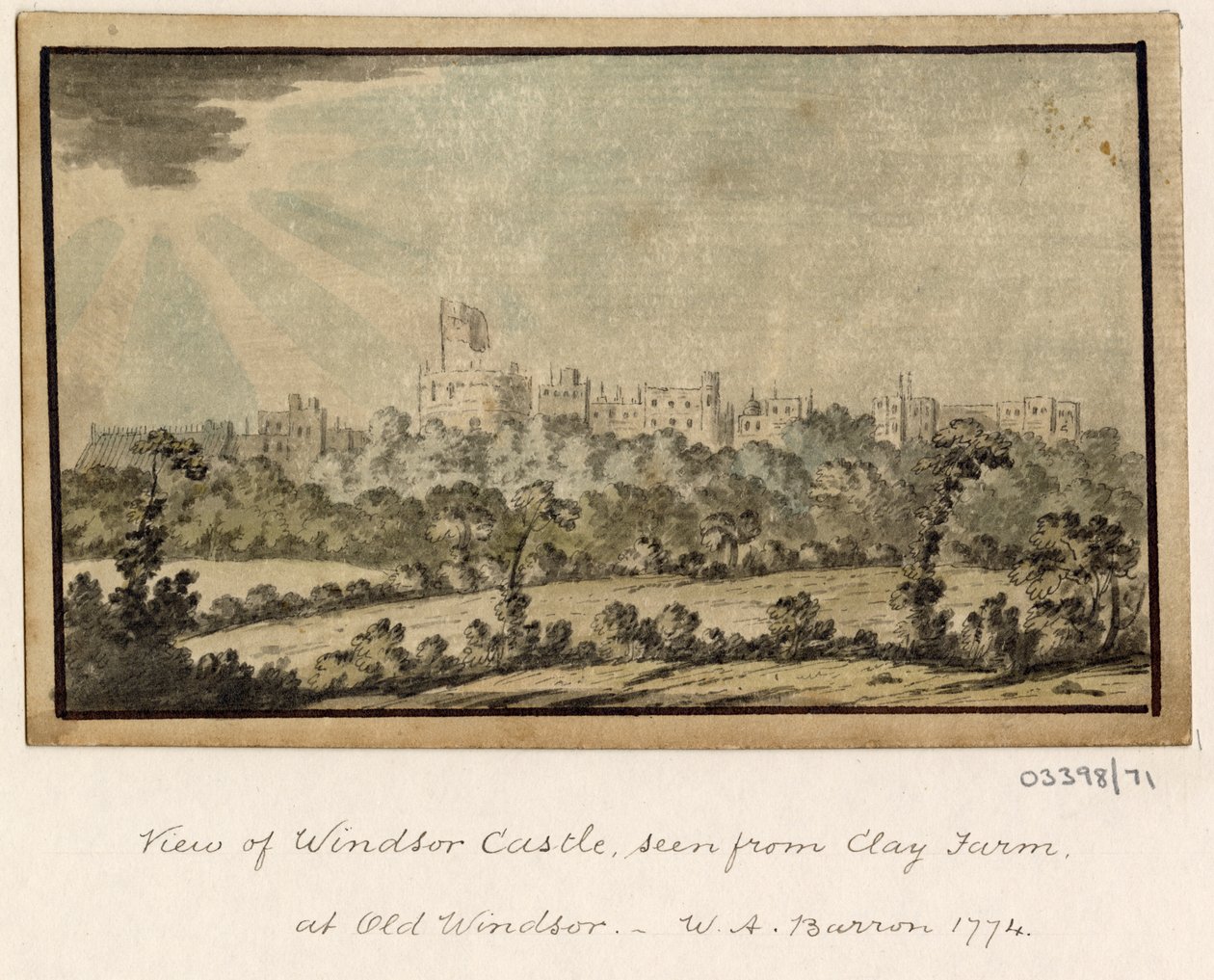 En serie skisser, vyer i Storbritannien, kontinenten och Amerika 1772-1778 (akvarell) av British School