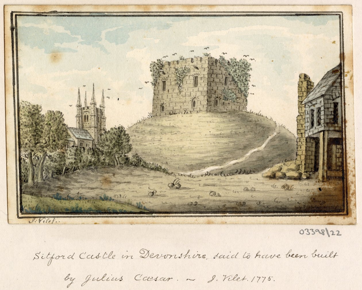 En serie skisser, vyer i Storbritannien, kontinenten och Amerika 1772-1778 (akvarell) av British School