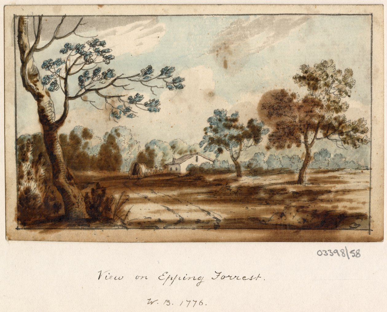 En serie skisser, vyer i Storbritannien, kontinenten och Amerika 1772-1778 (akvarell) av British School