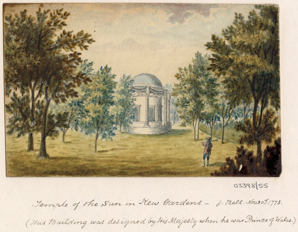 En serie skisser, vyer i Storbritannien, kontinenten och Amerika 1772-1778 (akvarell) av British School