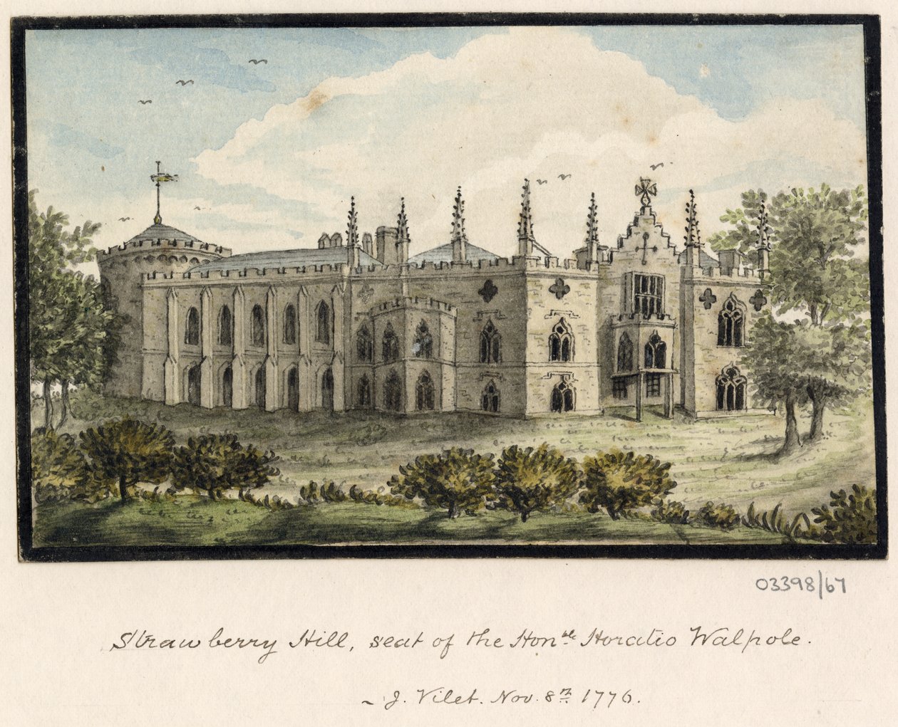 En serie skisser, vyer i Storbritannien, kontinenten och Amerika 1772-1778 (akvarell) av British School