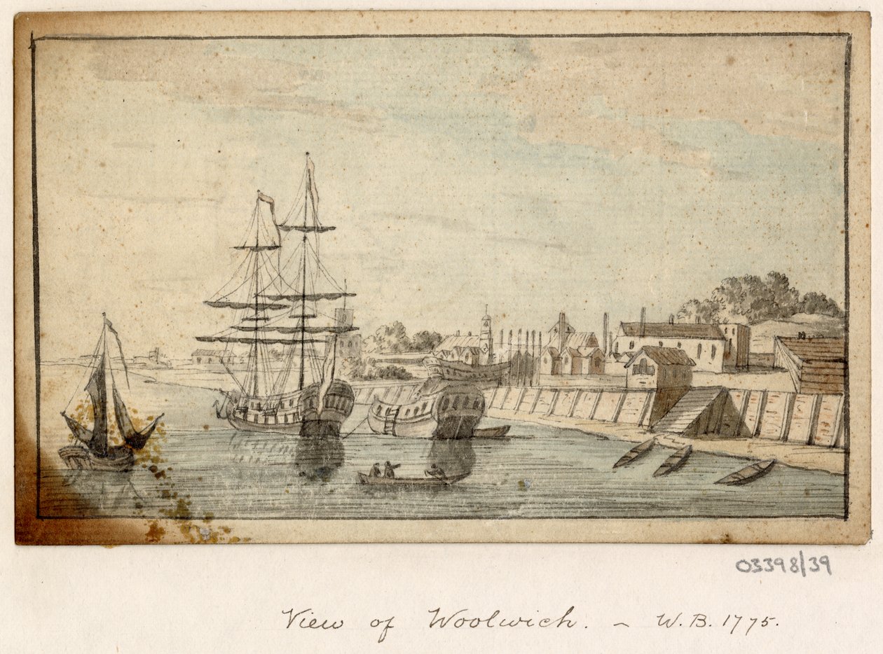 En serie skisser, vyer i Storbritannien, kontinenten och Amerika 1772-1778 (akvarell) av British School