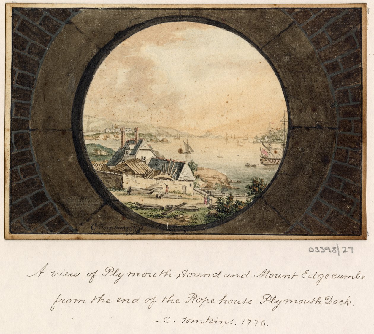 En serie skisser, vyer i Storbritannien, kontinenten och Amerika 1772-1778 (akvarell) av British School