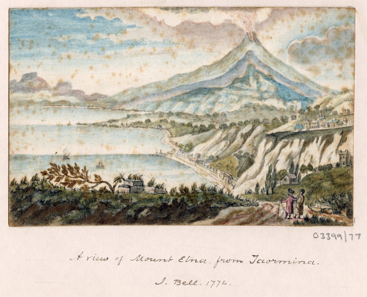 En serie skisser, vyer i Storbritannien, kontinenten och Amerika 1772-1778 (akvarell) av British School