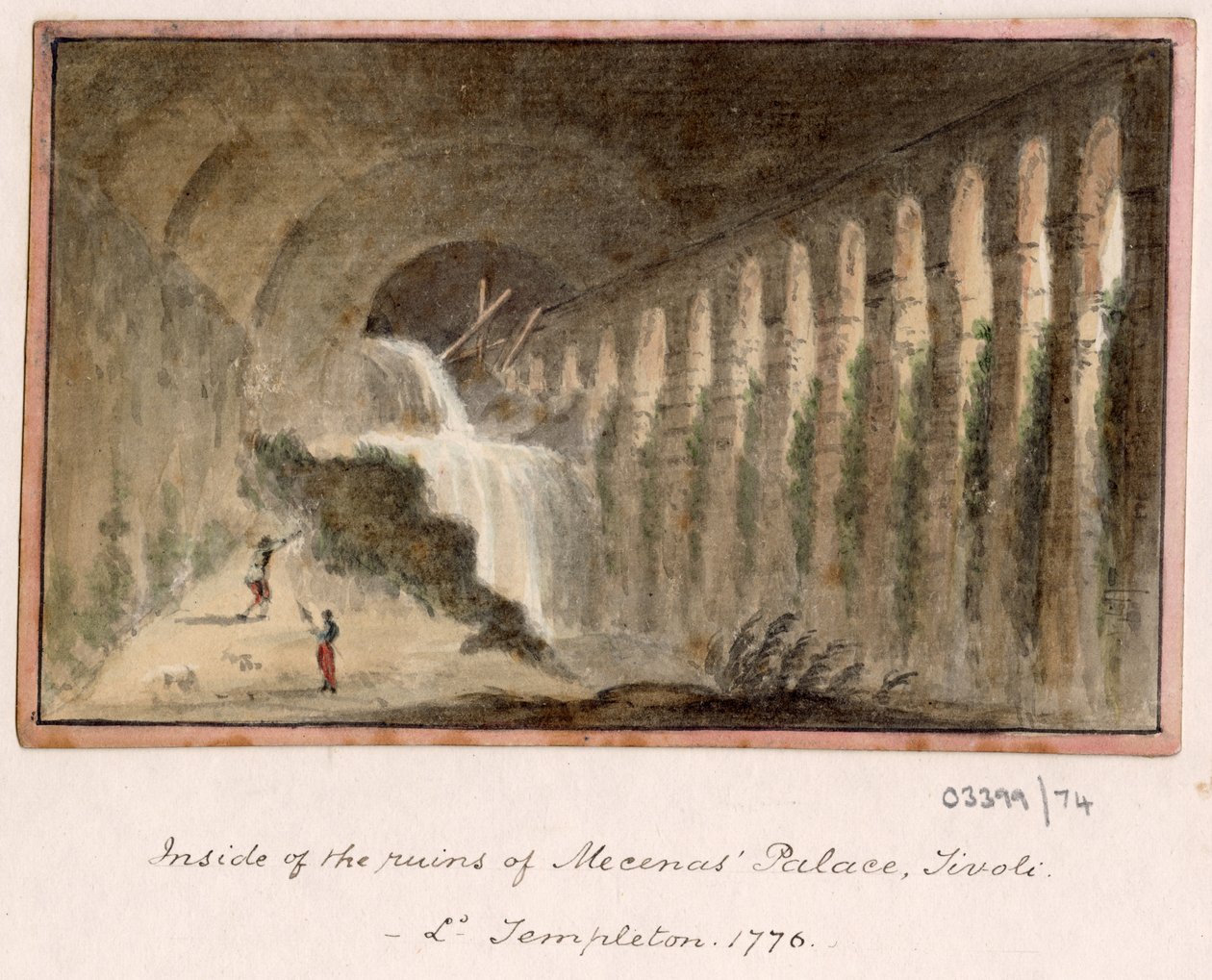 En serie skisser, vyer i Storbritannien, kontinenten och Amerika 1772-1778 (akvarell) av British School