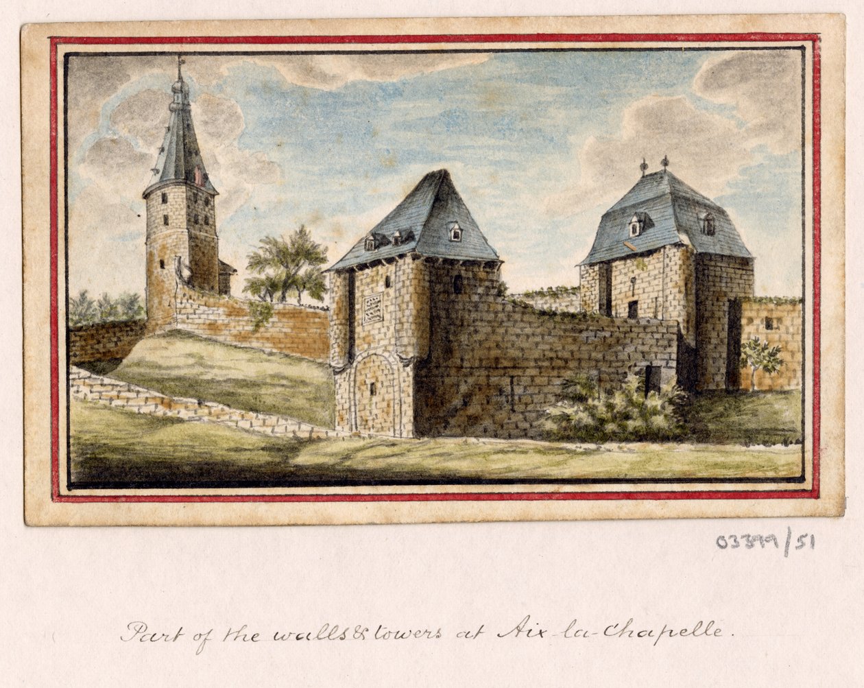 En serie skisser, vyer i Storbritannien, kontinenten och Amerika 1772-1778 (akvarell) av British School