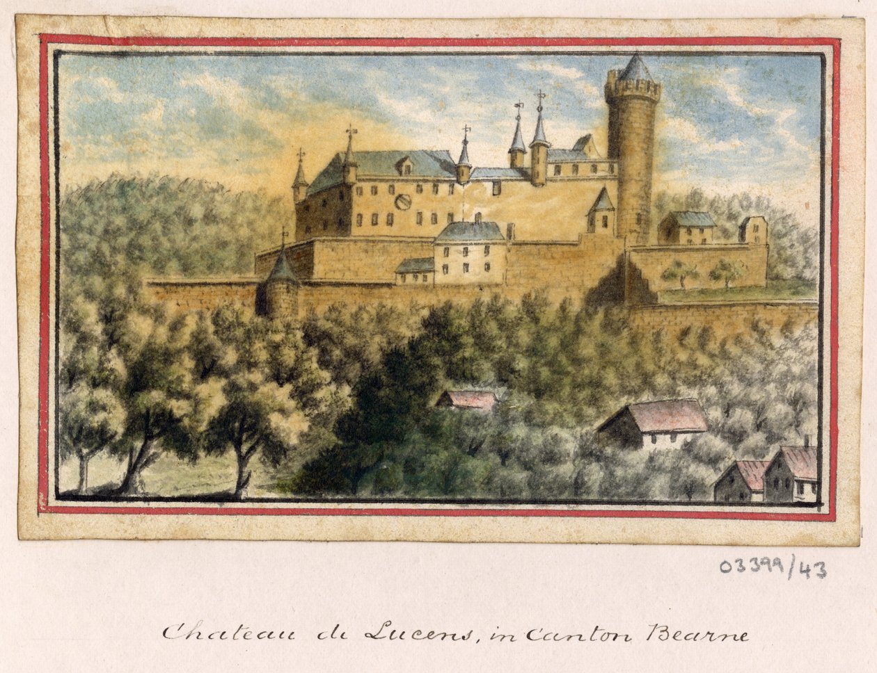 En serie skisser, vyer i Storbritannien, kontinenten och Amerika 1772-1778 (akvarell) av British School