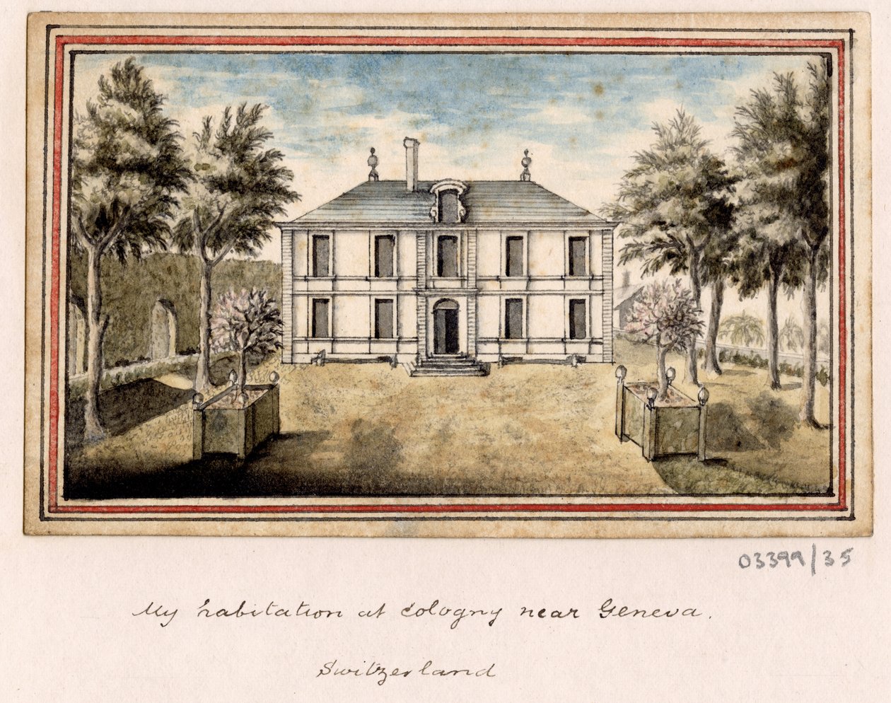 En serie skisser, vyer i Storbritannien, kontinenten och Amerika 1772-1778 (akvarell) av British School