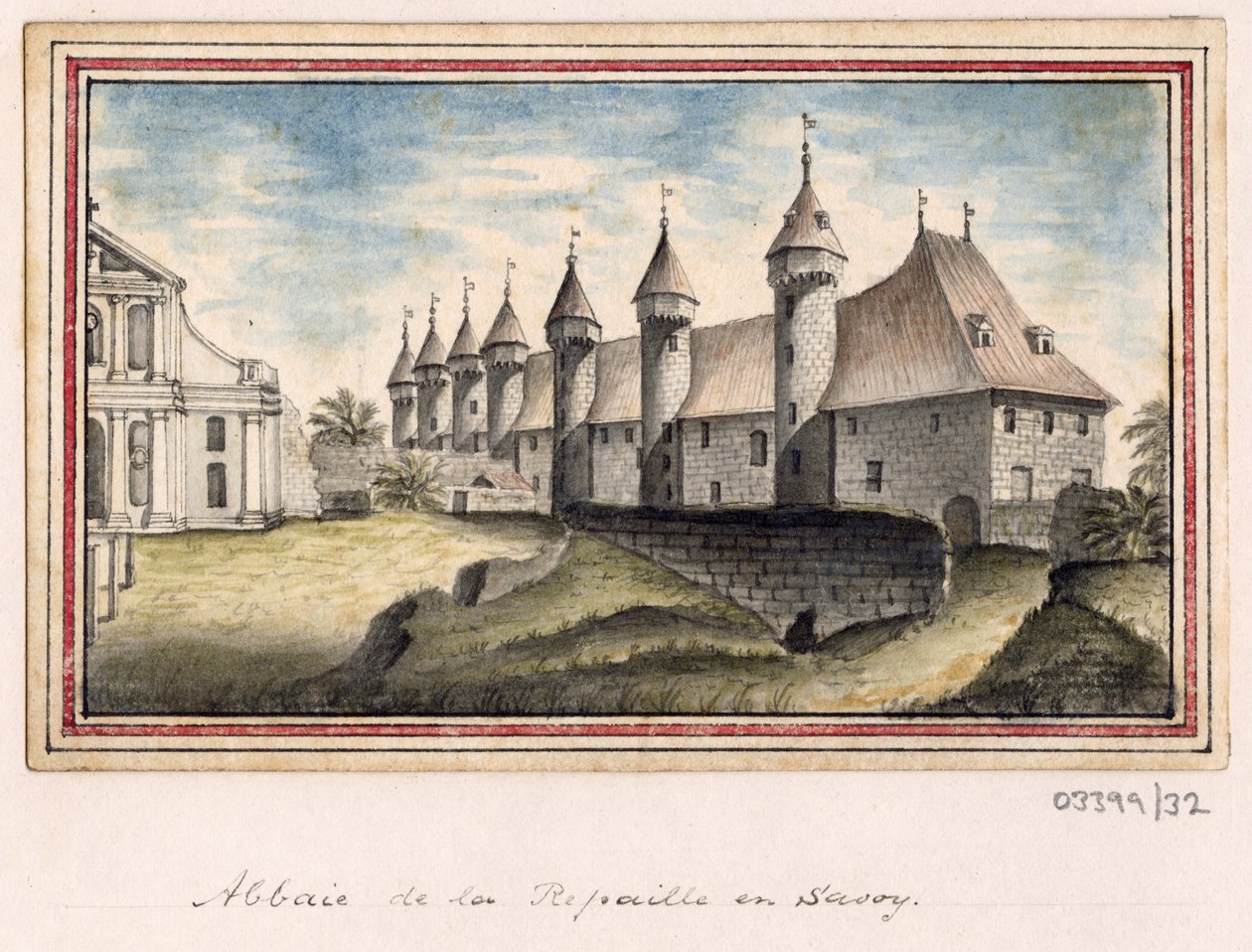 En serie skisser, vyer i Storbritannien, kontinenten och Amerika 1772-1778 (akvarell) av British School