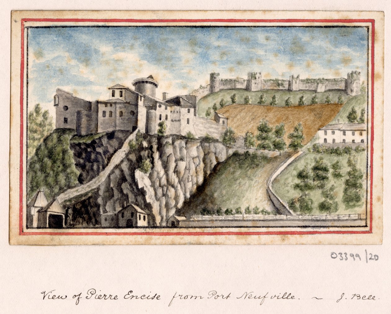 En serie skisser, vyer i Storbritannien, kontinenten och Amerika 1772-1778 (akvarell) av British School