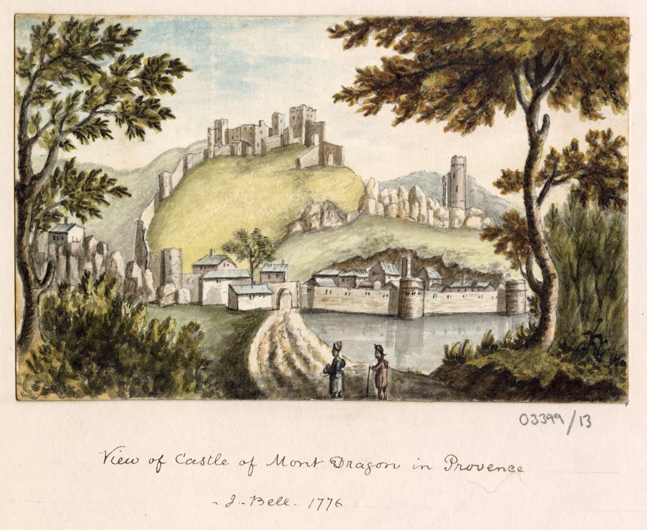 En serie skisser, vyer i Storbritannien, kontinenten och Amerika 1772-1778 (akvarell) av British School