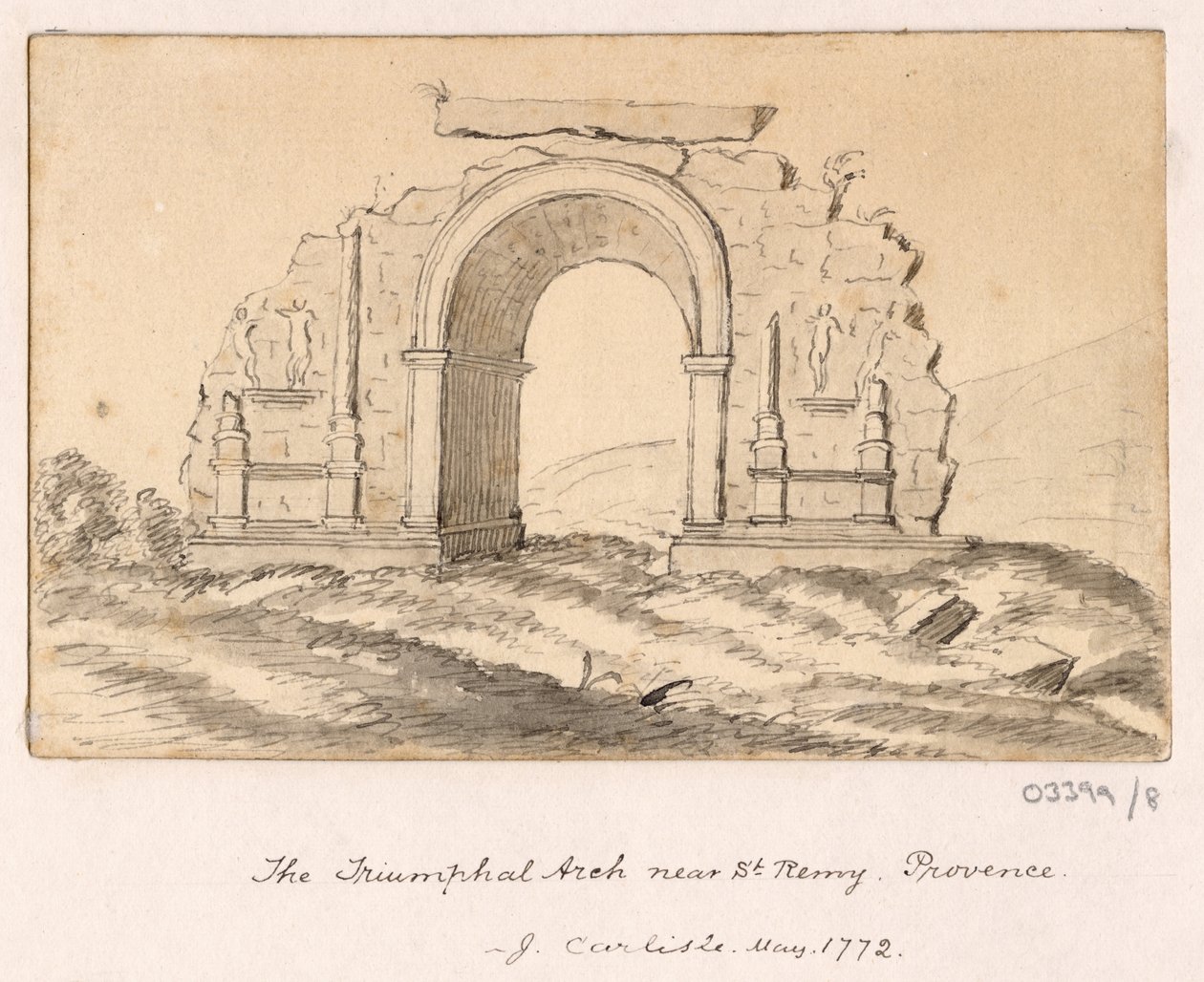 En serie skisser, vyer i Storbritannien, kontinenten och Amerika 1772-1778 (skiss) av British School