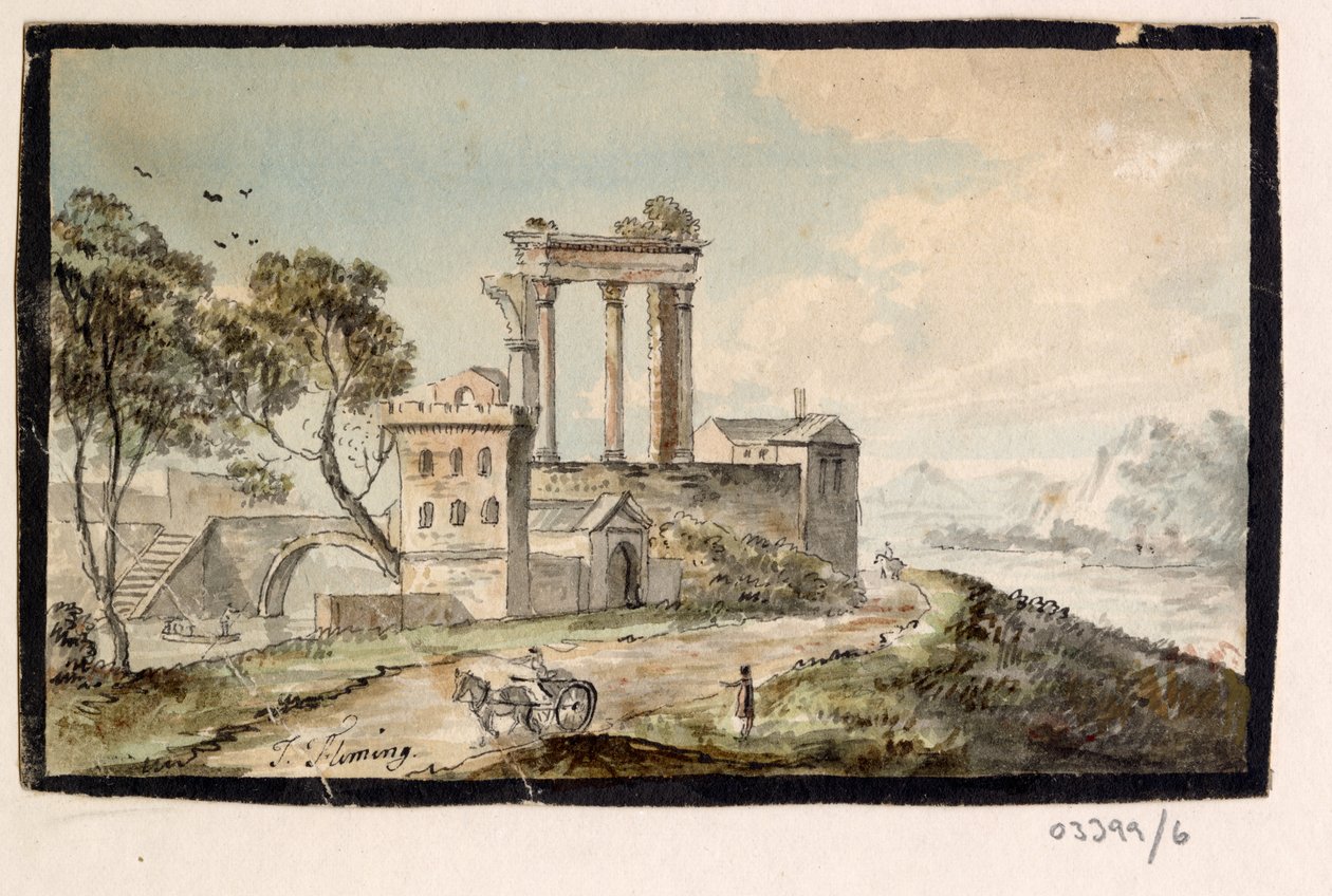 En serie skisser, vyer i Storbritannien, kontinenten och Amerika 1772-1778 (akvarell) av British School