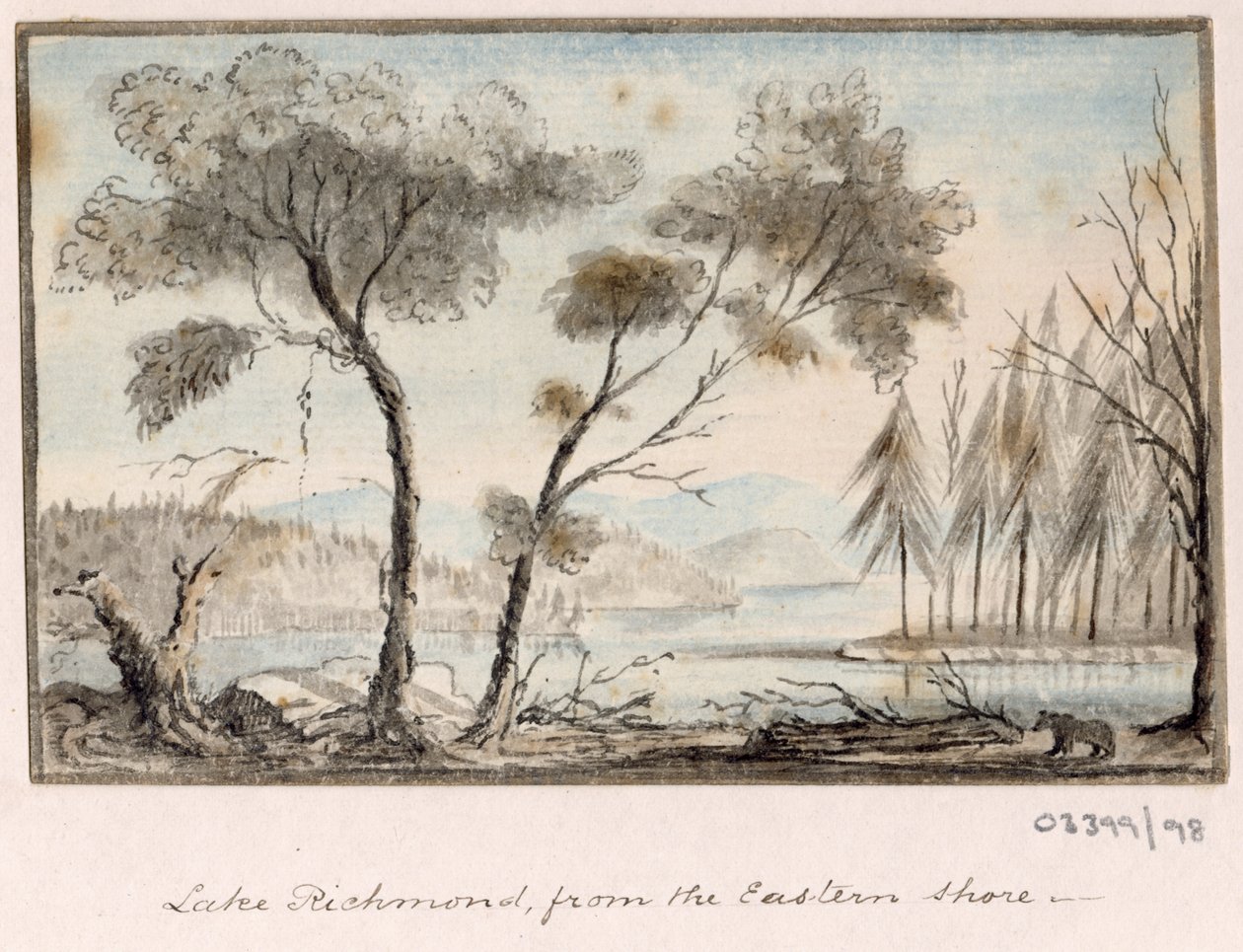 En serie skisser, vyer i Storbritannien, kontinenten och Amerika 1772-1778 (akvarell) av British School