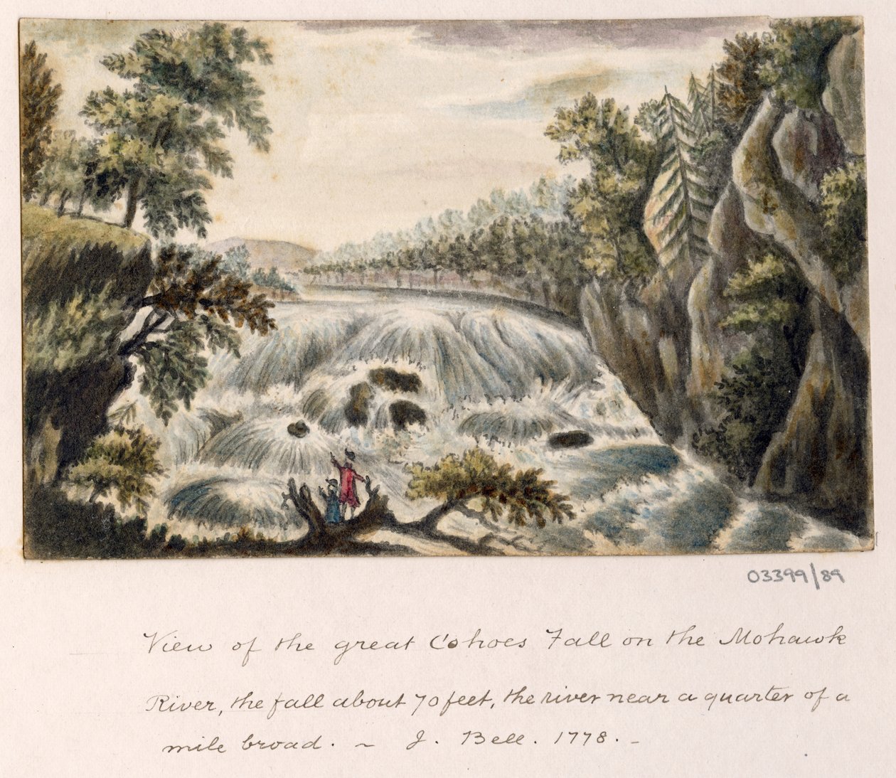 En serie skisser, vyer i Storbritannien, kontinenten och Amerika 1772-1778 (akvarell) av British School