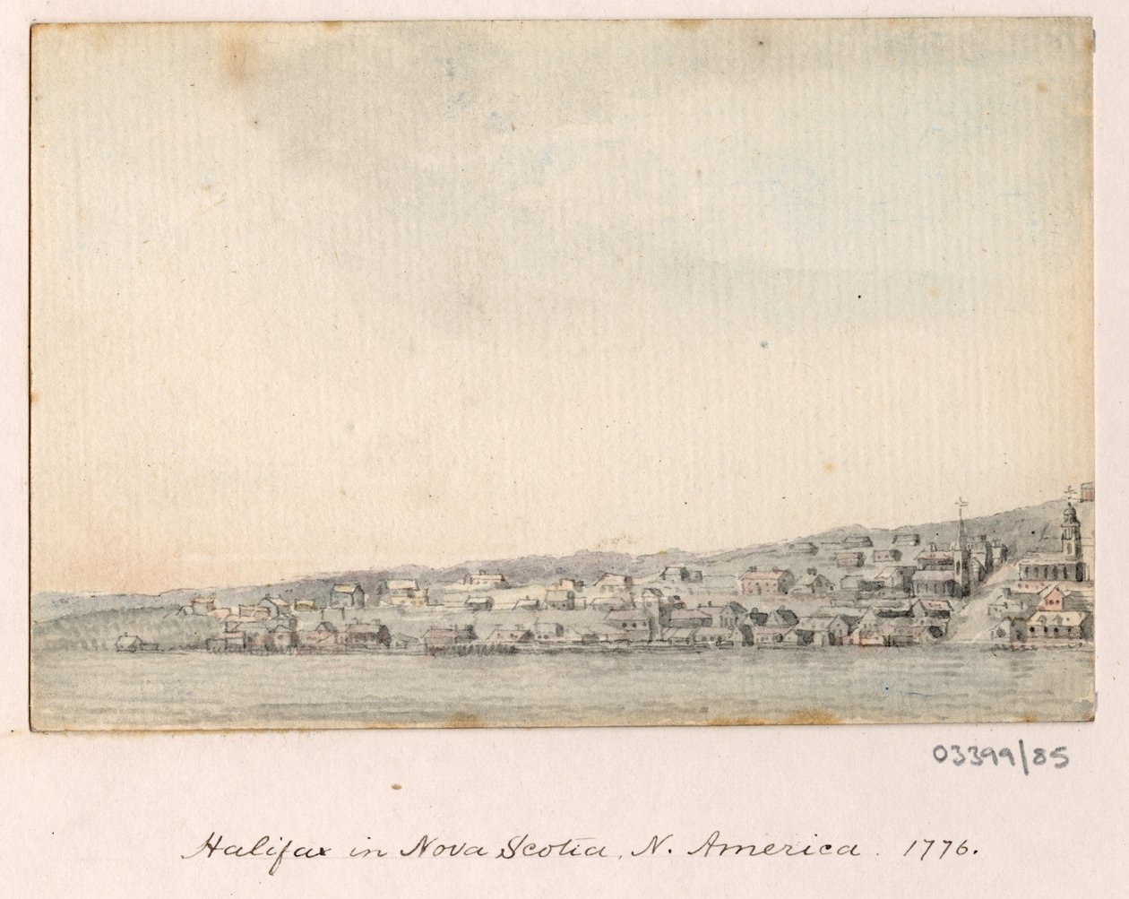 En serie skisser, vyer i Storbritannien, kontinenten och Amerika 1772-1778 (akvarell) av British School