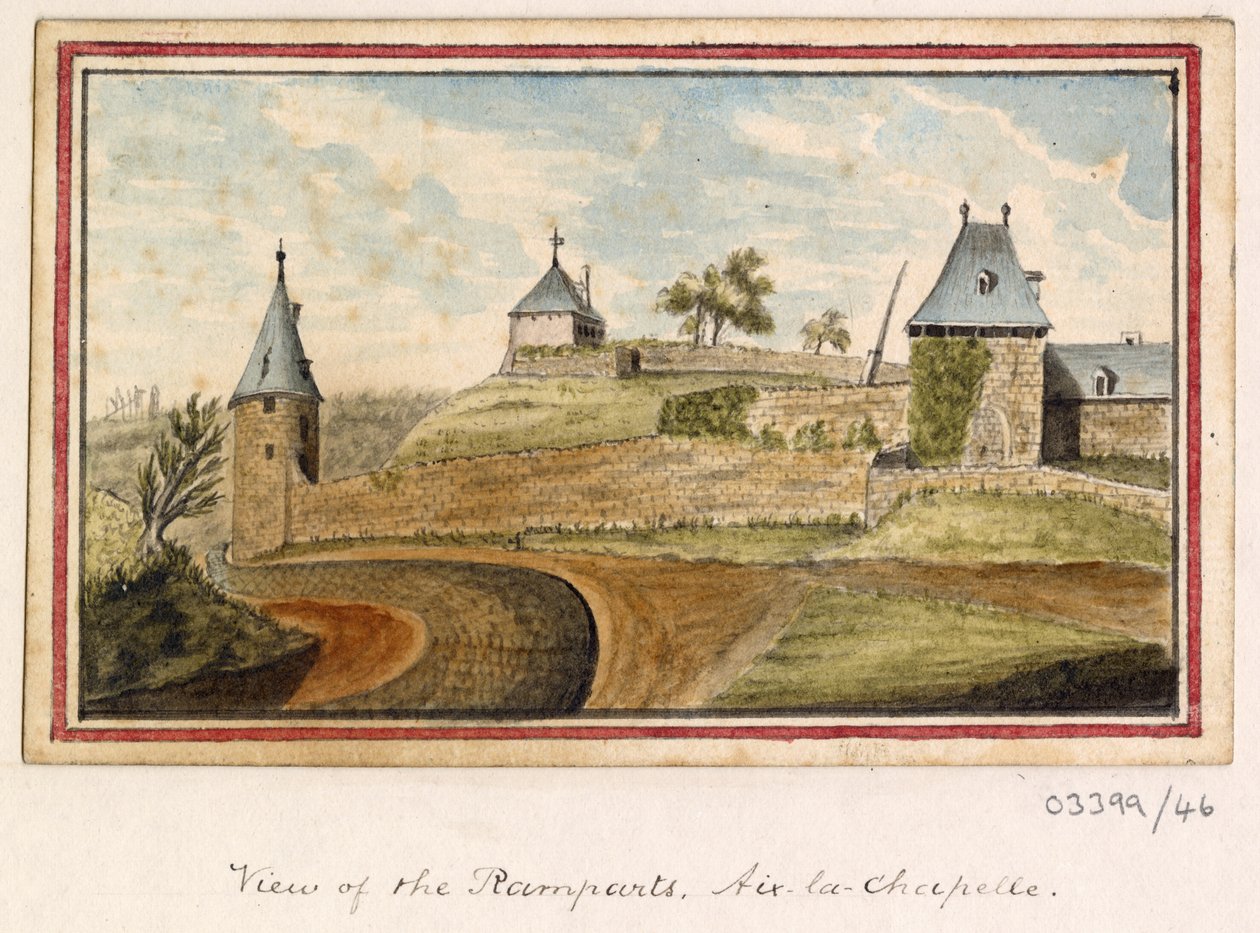 En serie skisser, vyer i Storbritannien, kontinenten och Amerika 1772-1778 (akvarell) av British School