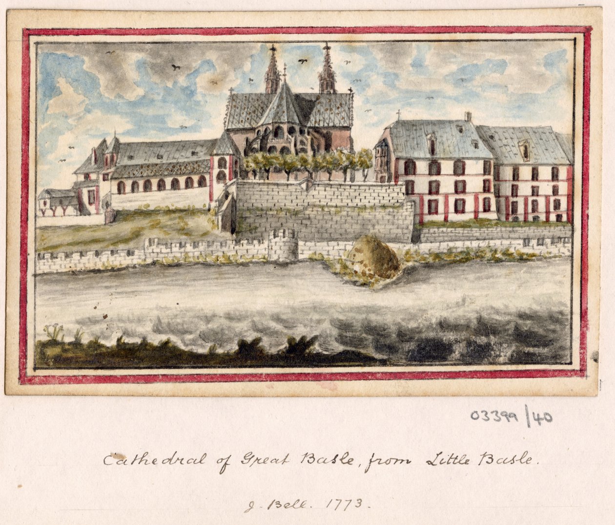 En serie skisser, vyer i Storbritannien, kontinenten och Amerika 1772-1778 (akvarell) av British School