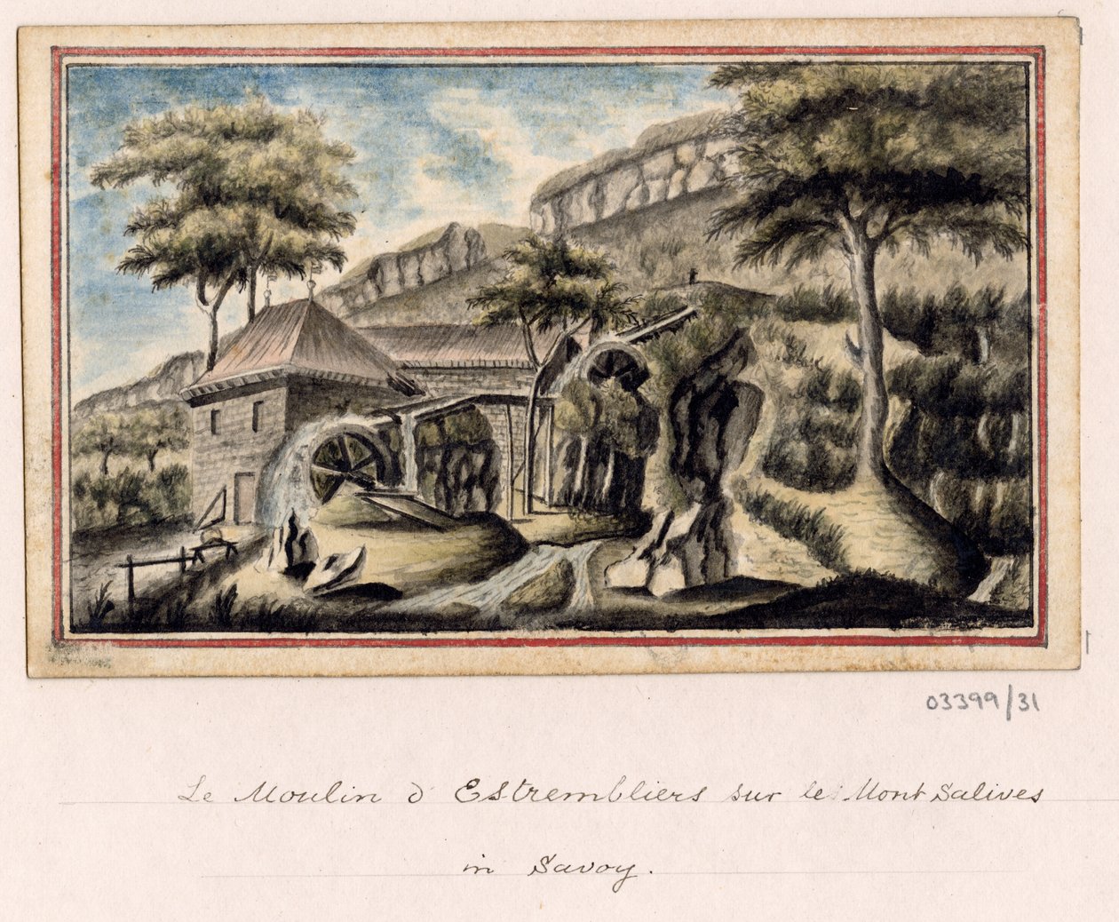 En serie skisser, vyer i Storbritannien, kontinenten och Amerika 1772-1778 (akvarell) av British School