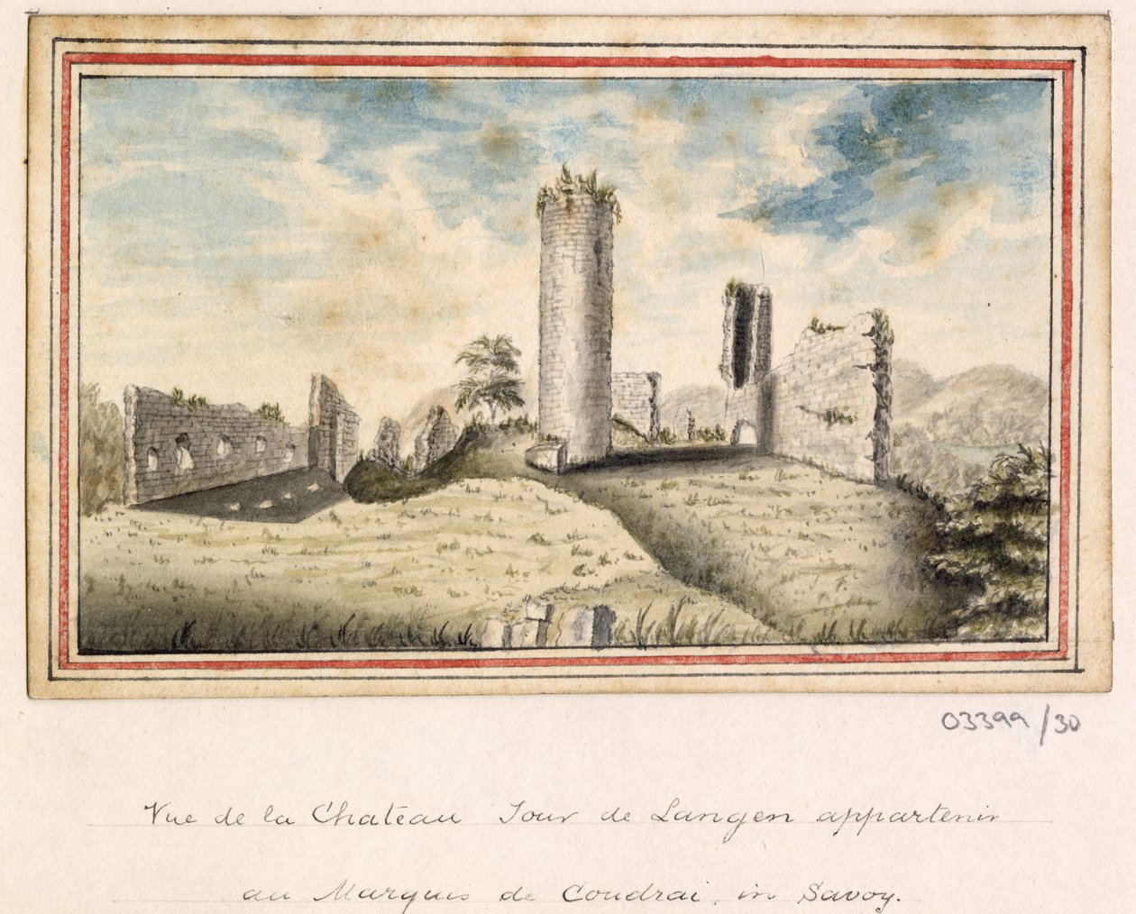 En serie skisser, vyer i Storbritannien, kontinenten och Amerika 1772-1778 (akvarell) av British School