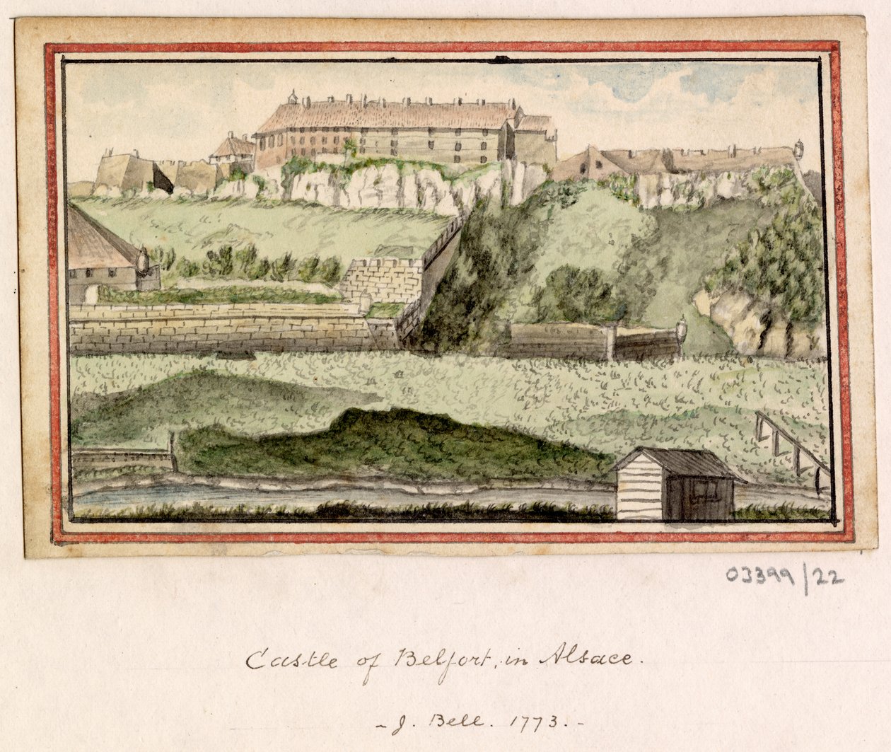 En serie skisser, vyer i Storbritannien, kontinenten och Amerika 1772-1778 (akvarell) av British School