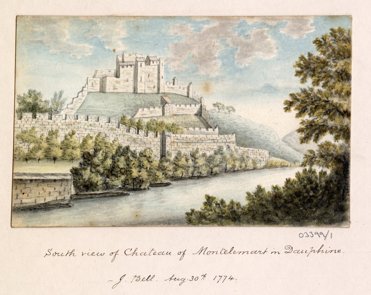 En serie skisser, vyer i Storbritannien, kontinenten och Amerika 1772-1778 (akvarell) av British School
