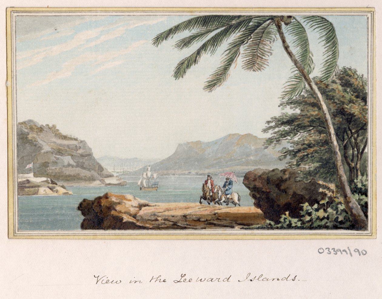 En serie skisser, vyer i Storbritannien, kontinenten och Amerika 1772-1778 (akvarell) av British School