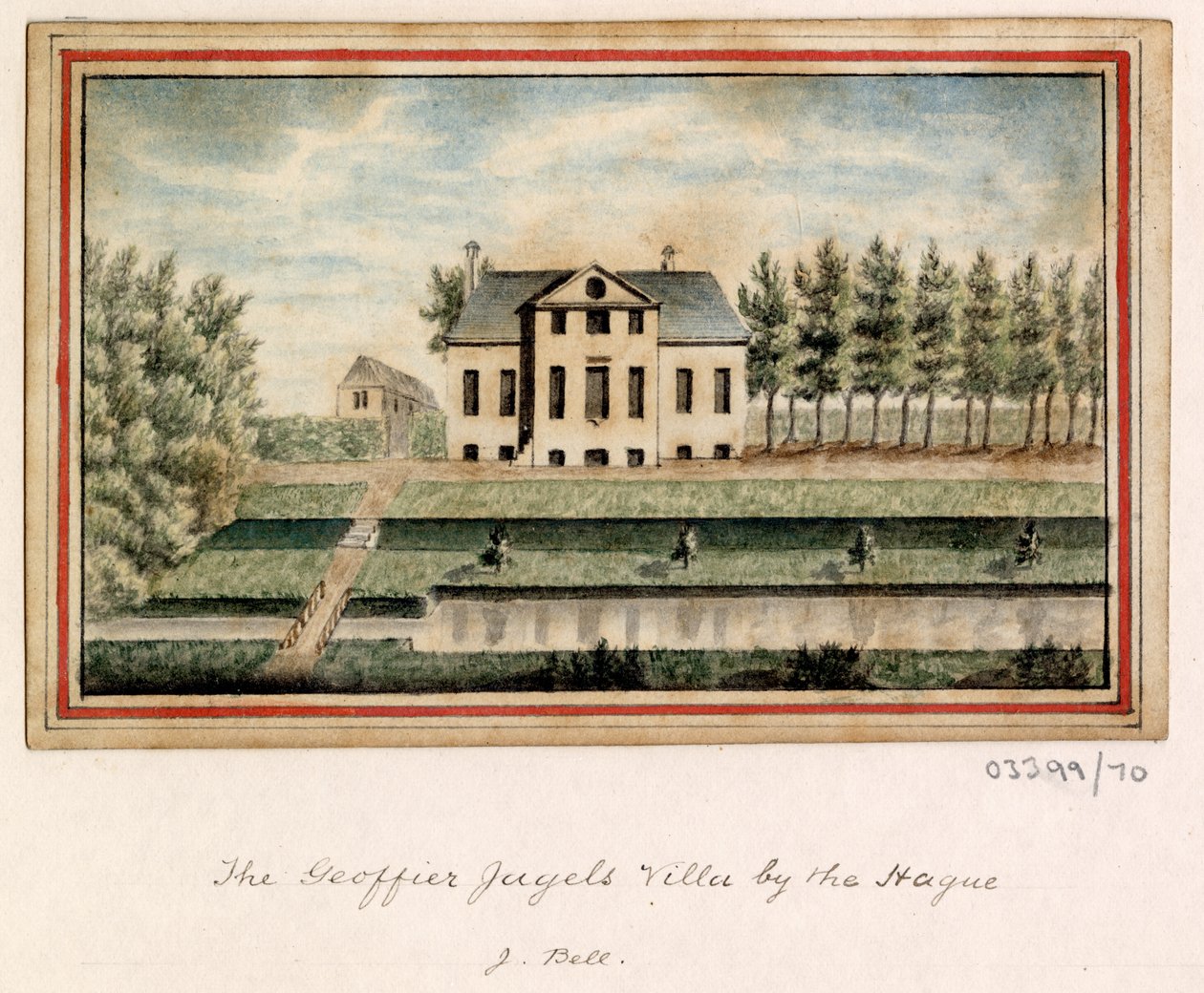 En serie skisser, vyer i Storbritannien, kontinenten och Amerika 1772-1778 (akvarell) av British School