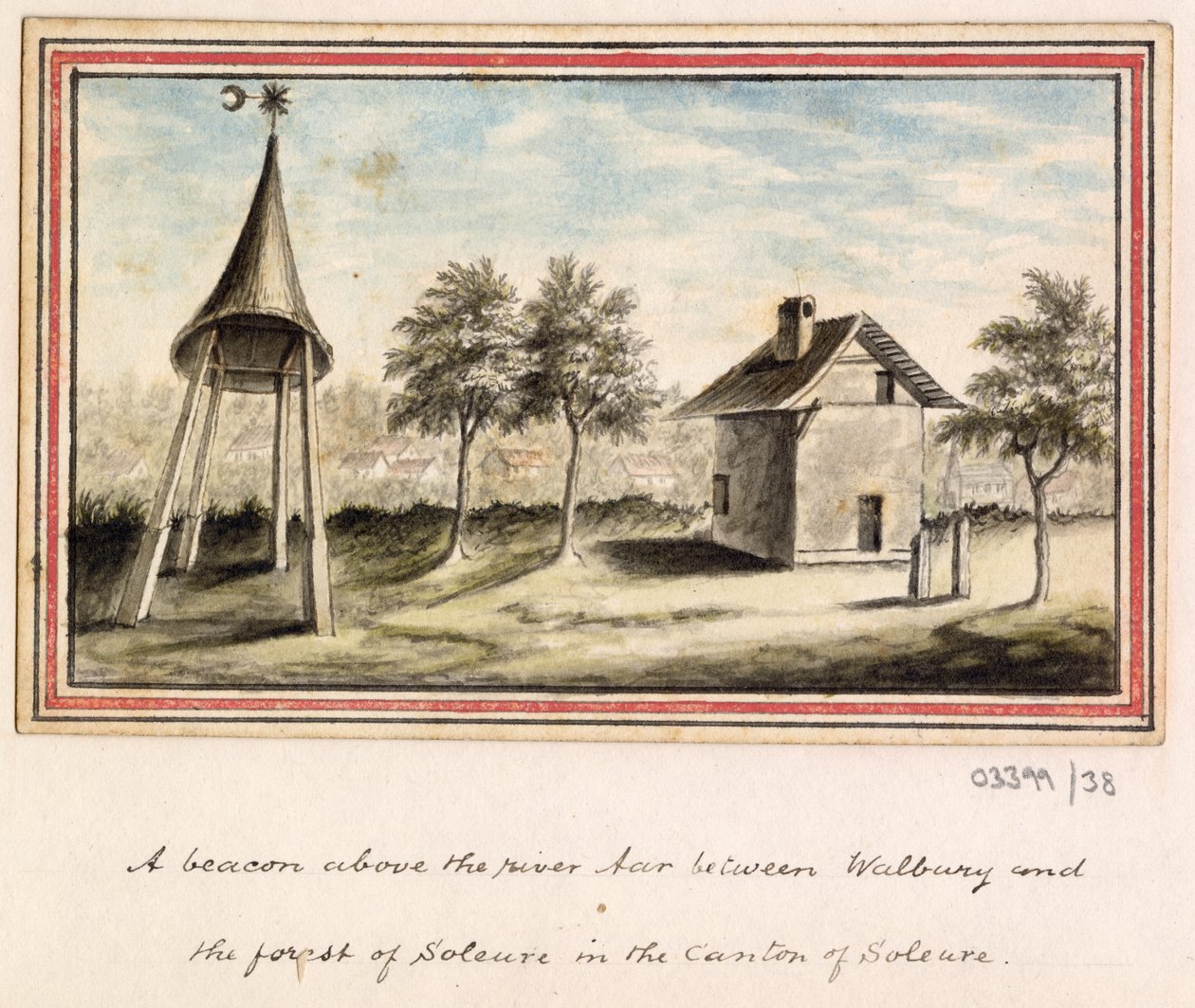 En serie skisser, vyer i Storbritannien, kontinenten och Amerika 1772-1778 (akvarell) av British School