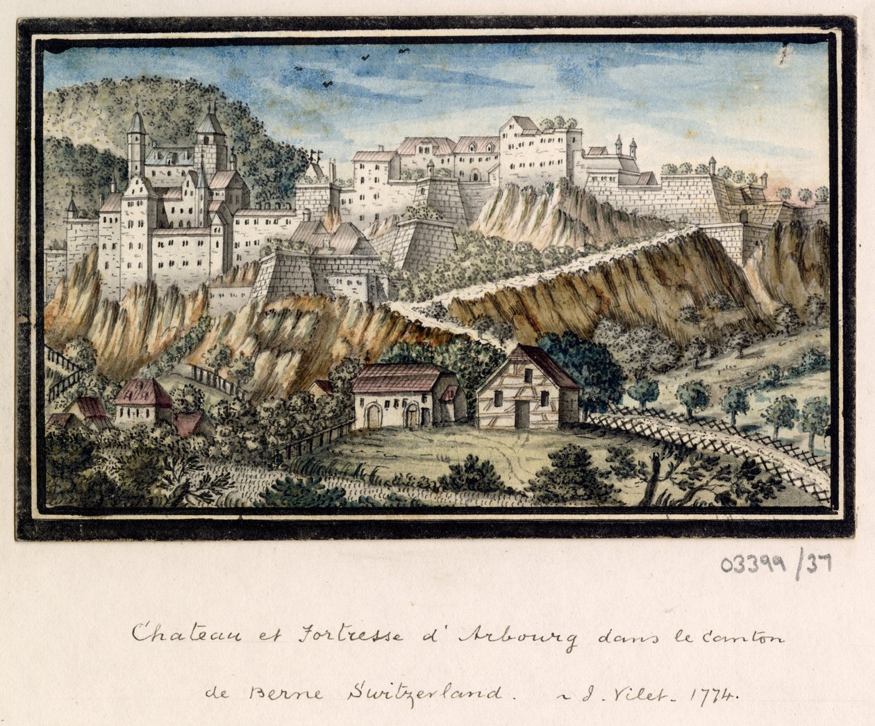 En serie skisser, vyer i Storbritannien, kontinenten och Amerika 1772-1778 (akvarell) av British School