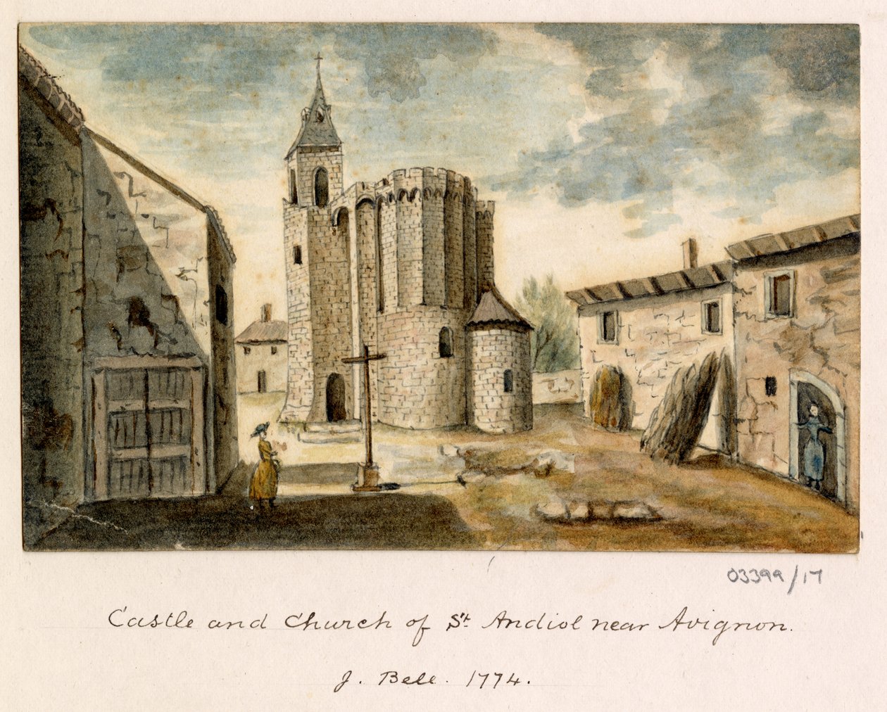 En serie skisser, vyer i Storbritannien, kontinenten och Amerika 1772-1778 (akvarell) av British School