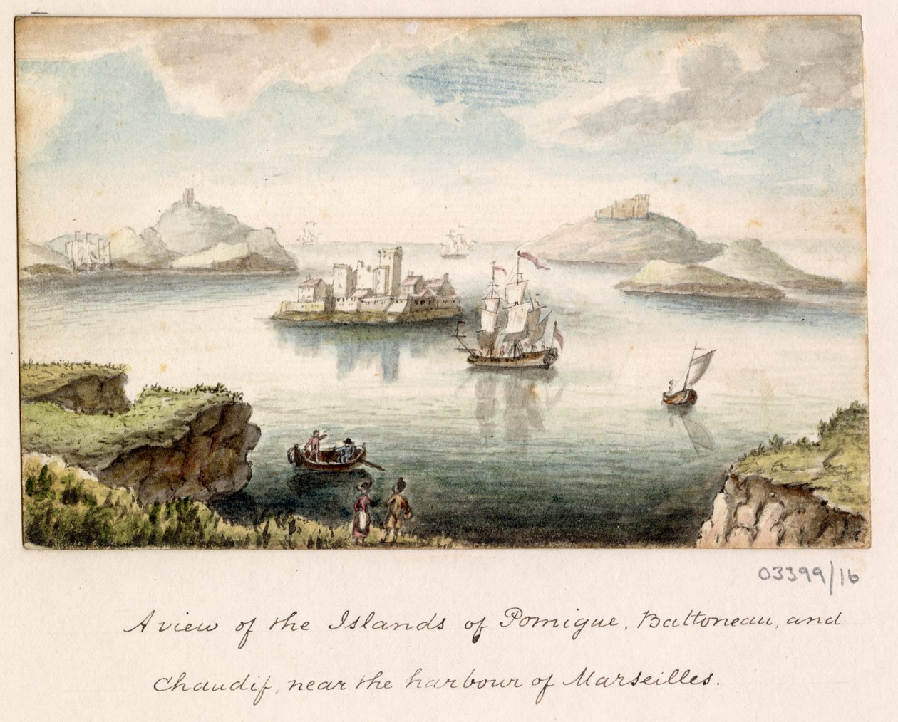 En serie skisser, vyer i Storbritannien, kontinenten och Amerika 1772-1778 (akvarell) av British School