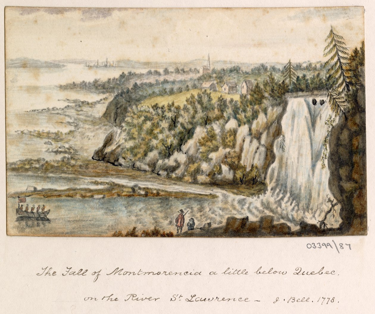 En serie skisser, vyer i Storbritannien, på kontinenten och i Amerika 1772-1778 (akvarell) av British School
