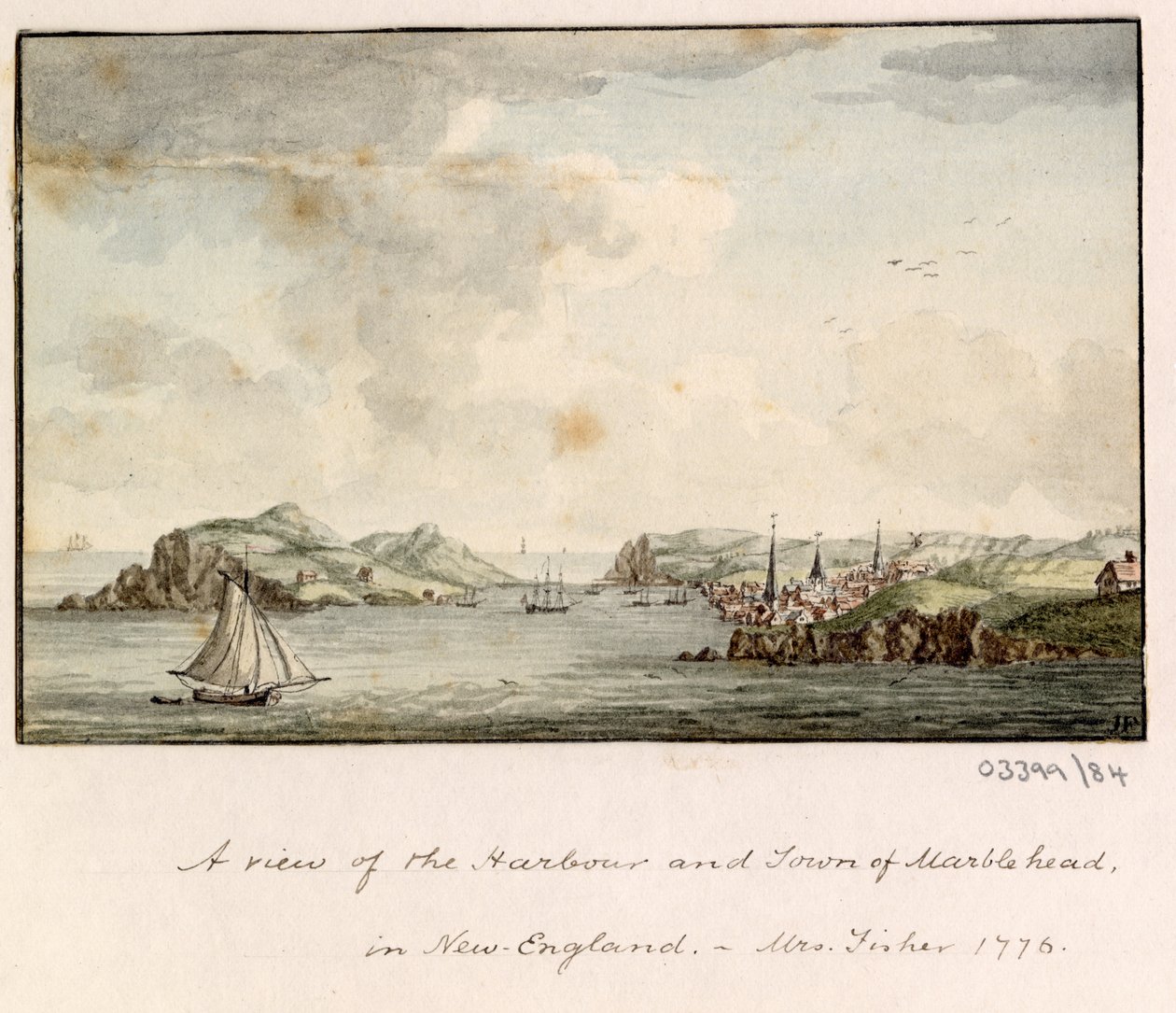 En serie skisser, vyer i Storbritannien, kontinenten och Amerika 1772-1778 (akvarell) av British School