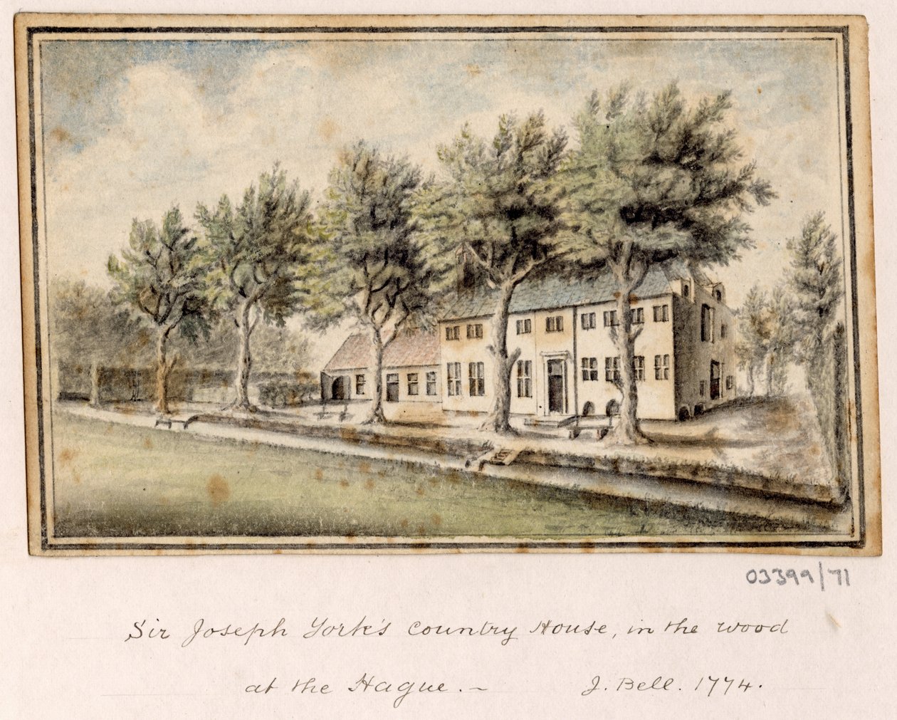En serie skisser, vyer i Storbritannien, kontinenten och Amerika 1772-1778 (akvarell) av British School
