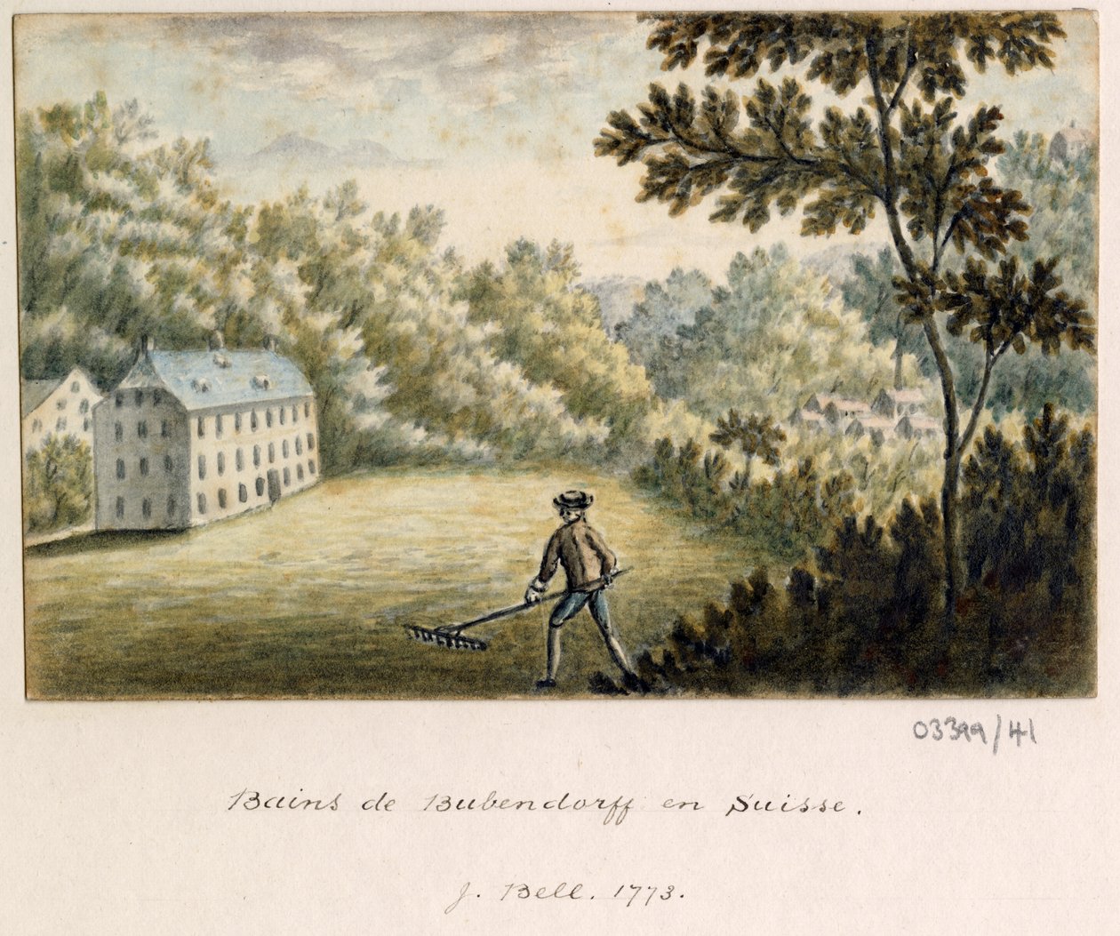 En serie skisser, vyer i Storbritannien, kontinenten och Amerika 1772-1778 (akvarell) av British School