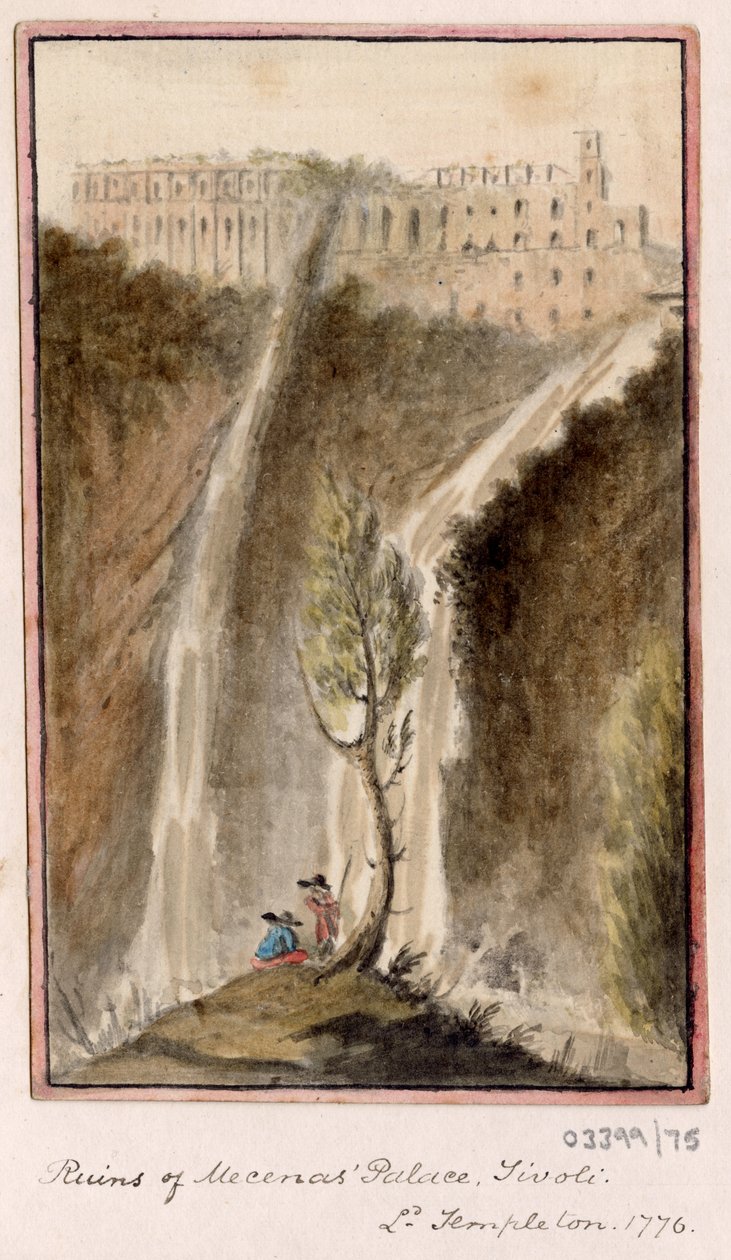 En serie skisser, vyer i Storbritannien, kontinenten och Amerika 1772-1778 (akvarell) av British School