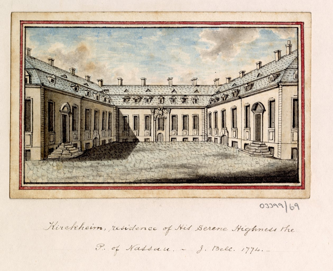 En serie skisser, vyer i Storbritannien, kontinenten och Amerika 1772-1778 (akvarell) av British School
