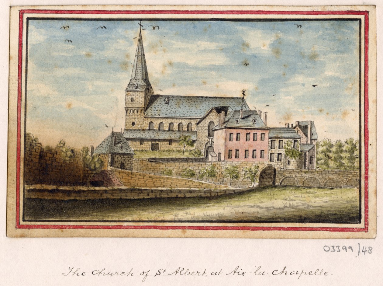 En serie skisser, vyer i Storbritannien, kontinenten och Amerika 1772-1778 (akvarell) av British School