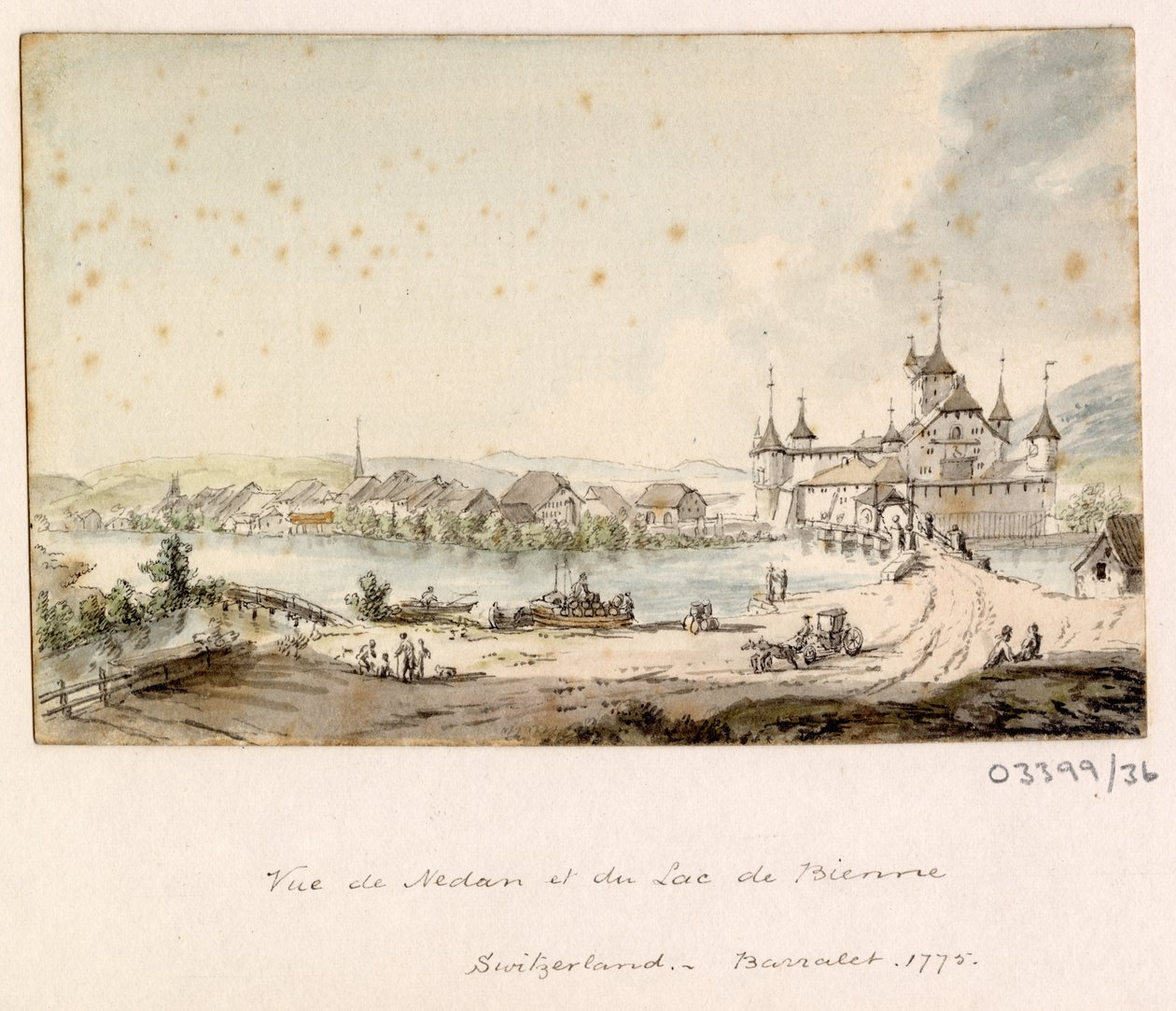 En serie skisser, vyer i Storbritannien, kontinenten och Amerika 1772-1778 (akvarell) av British School