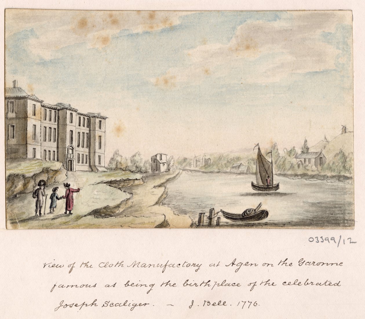 En serie skisser, vyer i Storbritannien, kontinenten och Amerika 1772-1778 (akvarell) av British School