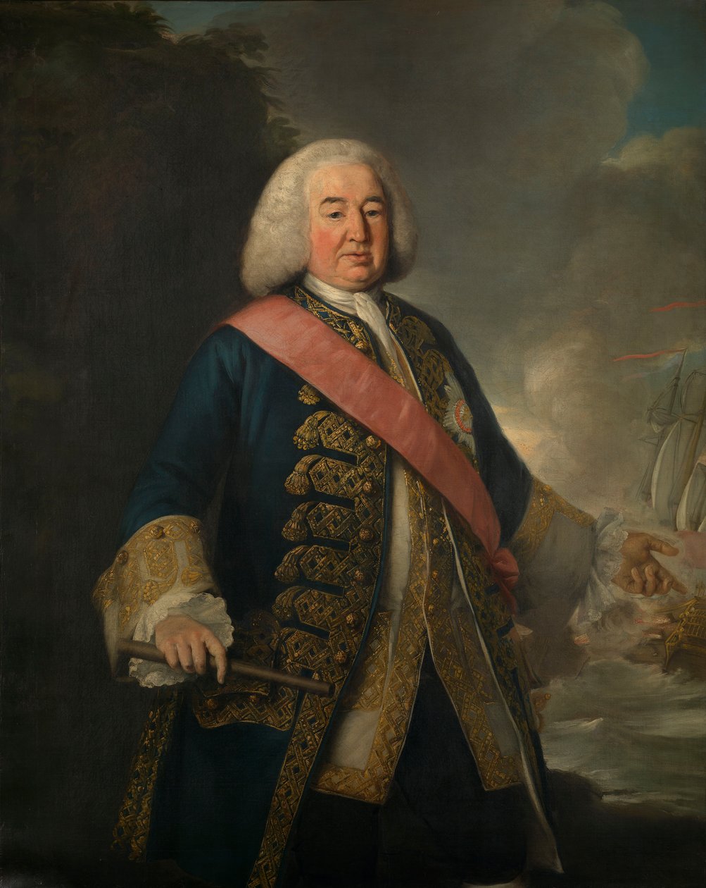 Amiral Sir William Rowley (cirka 1690-1768) av British School