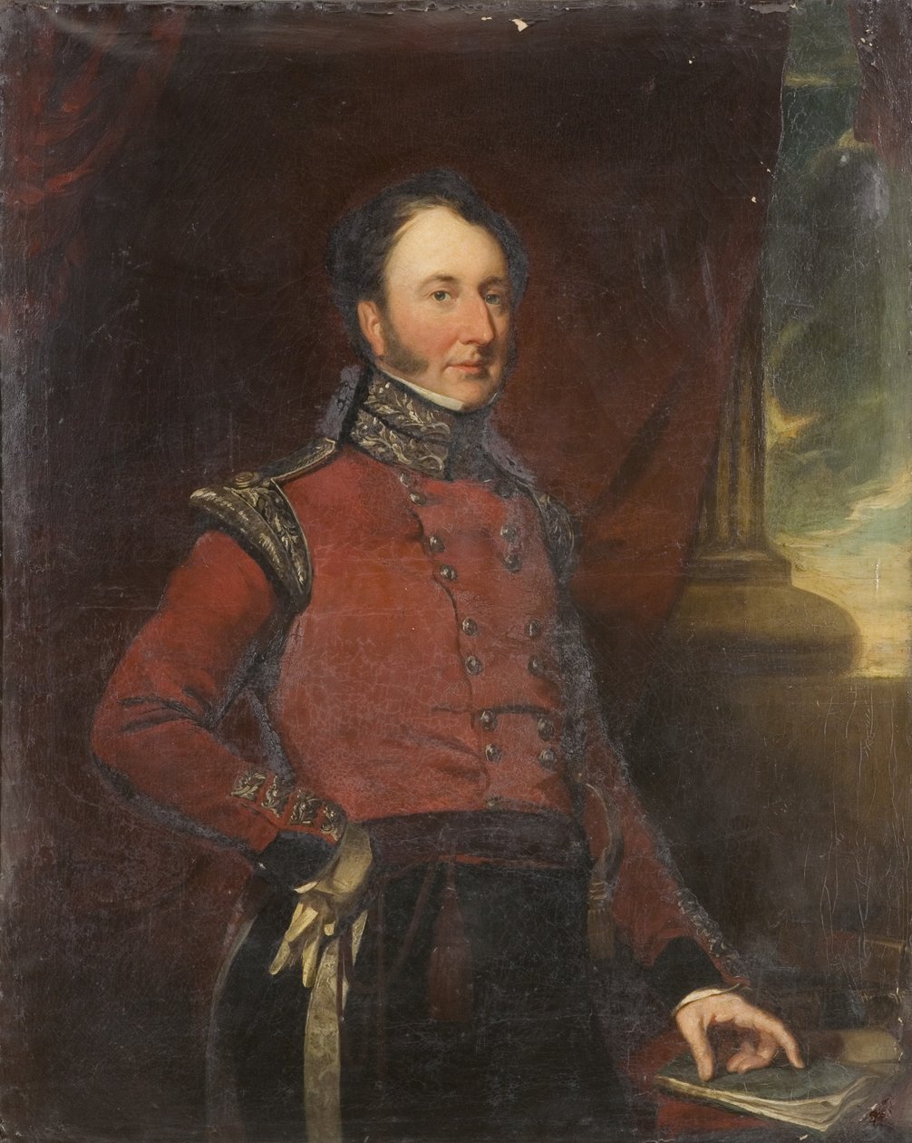 Kapten Henry Charles Harford från Frenchay Lodge (olja på duk) av British School