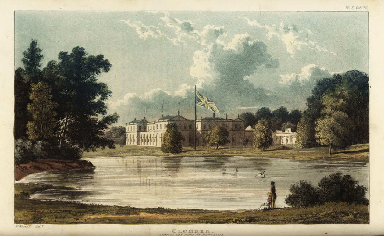 Clumber Park, Nottinghamshire, säte för hertigen av Newcastle av British School