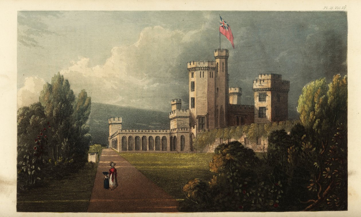 East Cowes Castle, Isle of Wight, säte för arkitekten John Na av British School