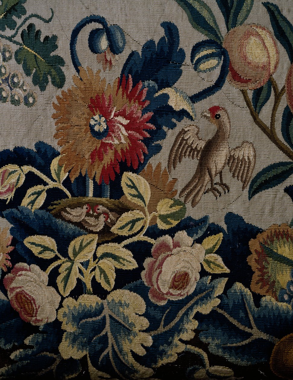 Blommönster, detalj från klädsel av soffa i George I-stil, cirka 1725, Storbritannien av British School