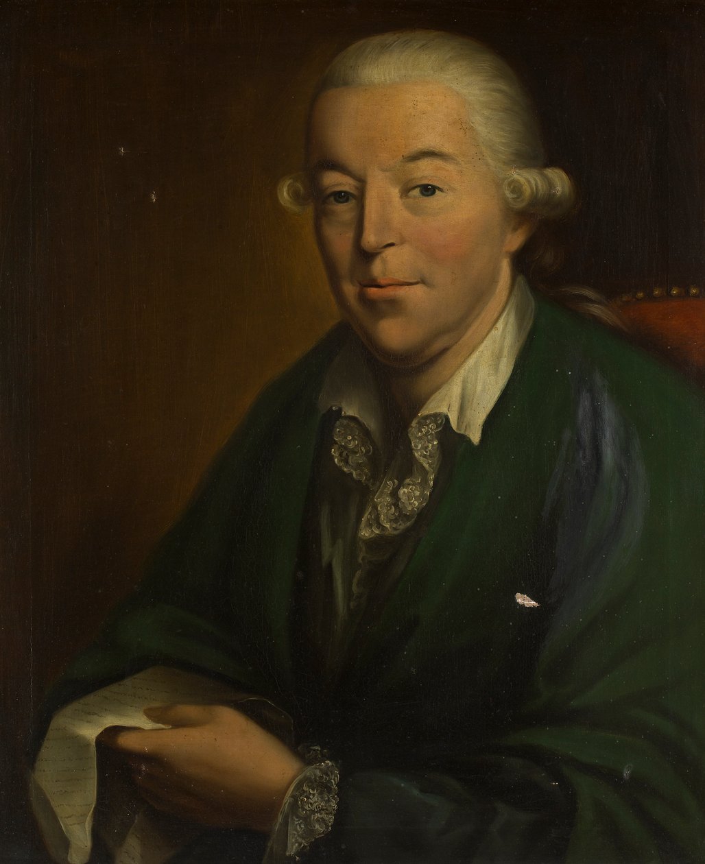 Halvlångt porträtt av Charles Hay av Hannes (olja på duk) av British School