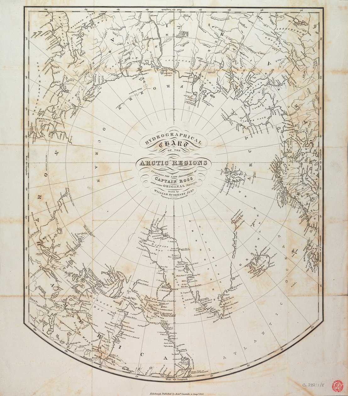 Hydrografiskt diagram över de arktiska regionerna av British School