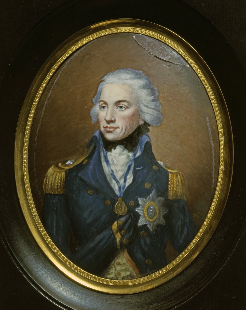 LORD NELSON Horatio, amiral (1758-1805) Miniatyrporträtt. av British School