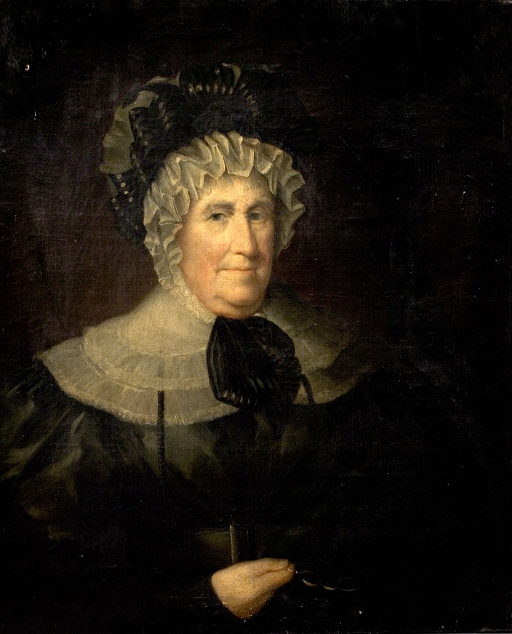 Lady in a Frilled Cap (olja på duk) av British School